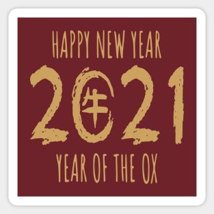 Chinese New Year Of The Ox 2021 Sticker